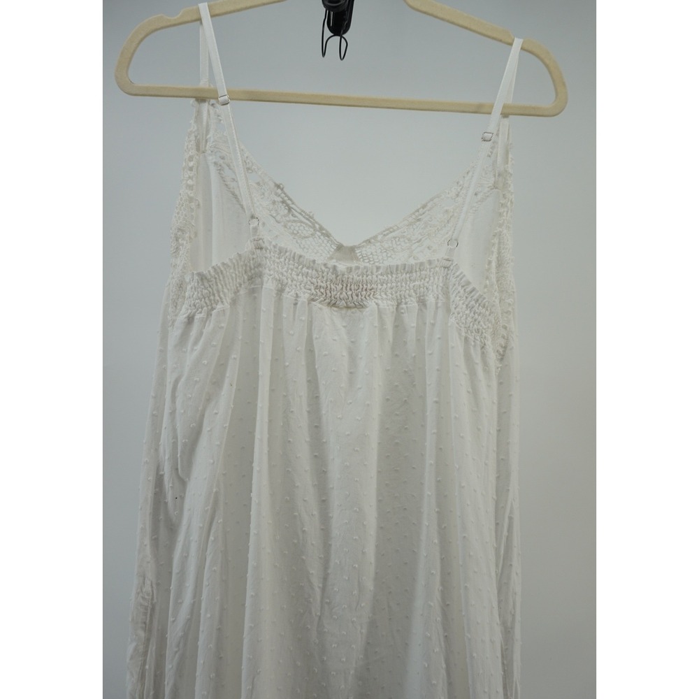 Papinelle Swiss Dot Maxi Nightgown Dress Romantic Cottagecore Boho White Size L - Picture 9 of 12